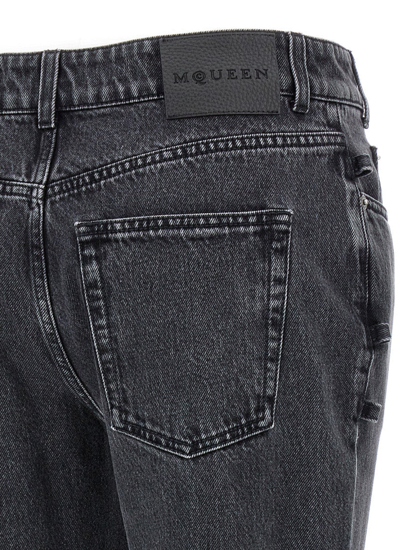 Black Jeans asymmetric closure 4