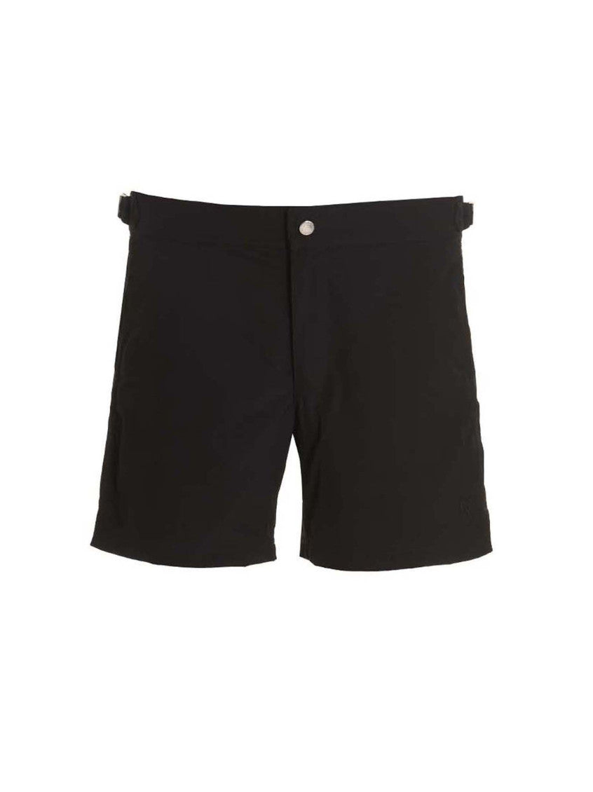 Black Front Logo Shorts 1