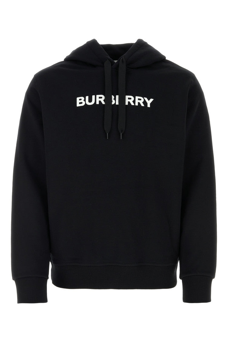 Black Embroidered Logo Hoodie 1