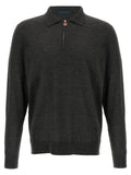 Grey Halfzip polo shirt  1