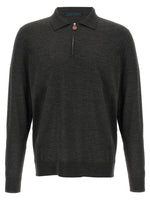 Grey Halfzip polo shirt  1