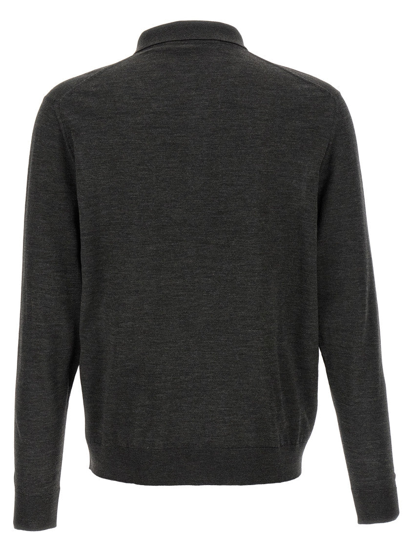 Grey Halfzip polo shirt  2
