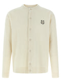 White 'Fox Head' cardigan 1