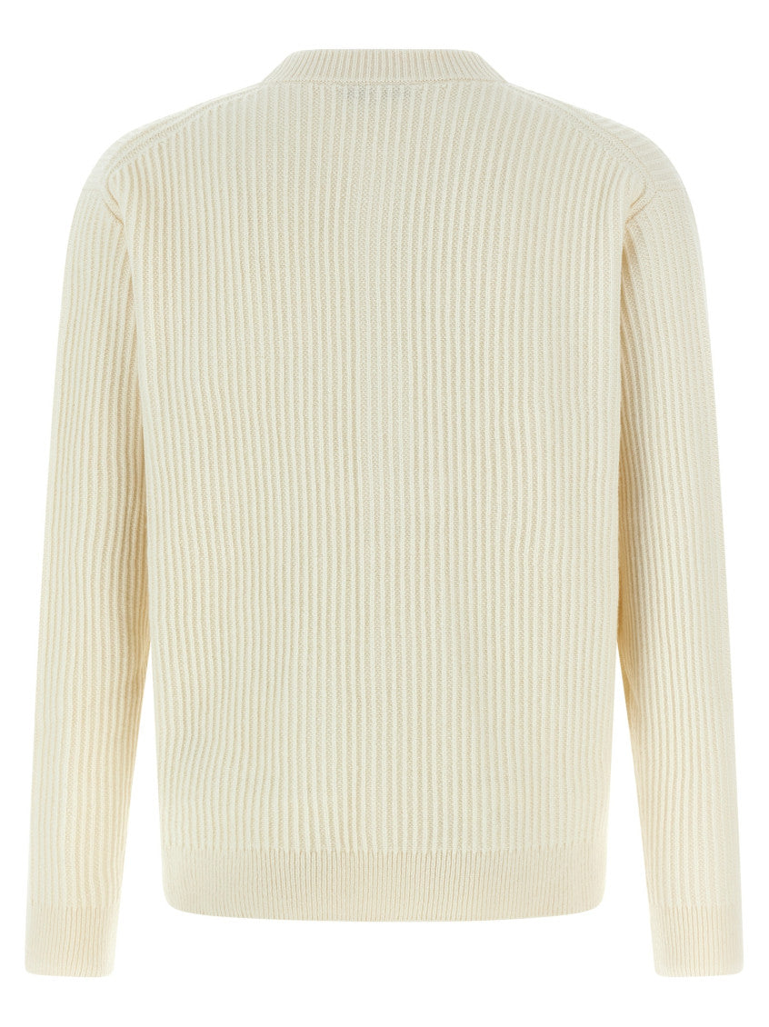 White 'Fox Head' cardigan 2