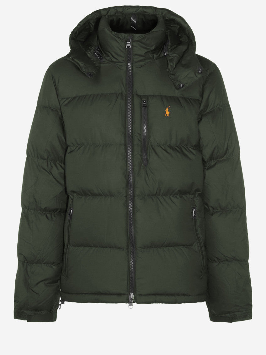 Olive Green Hooded Quilted Puffer Jacket 1