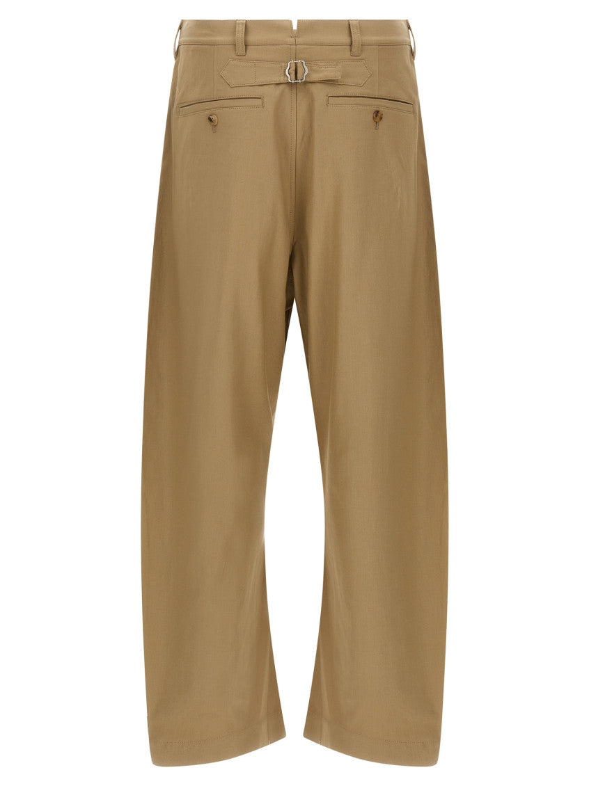 Beige Curved leg pants 2