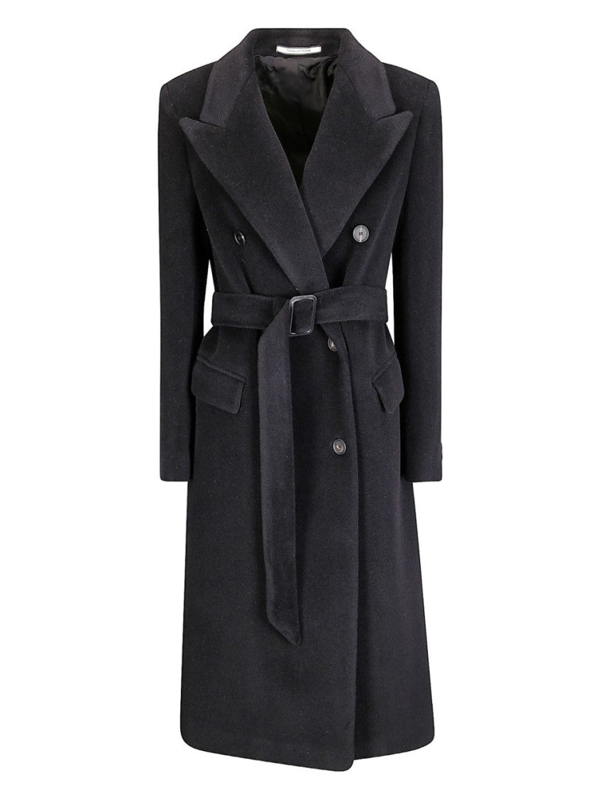 Black Double-breasted Coat 1