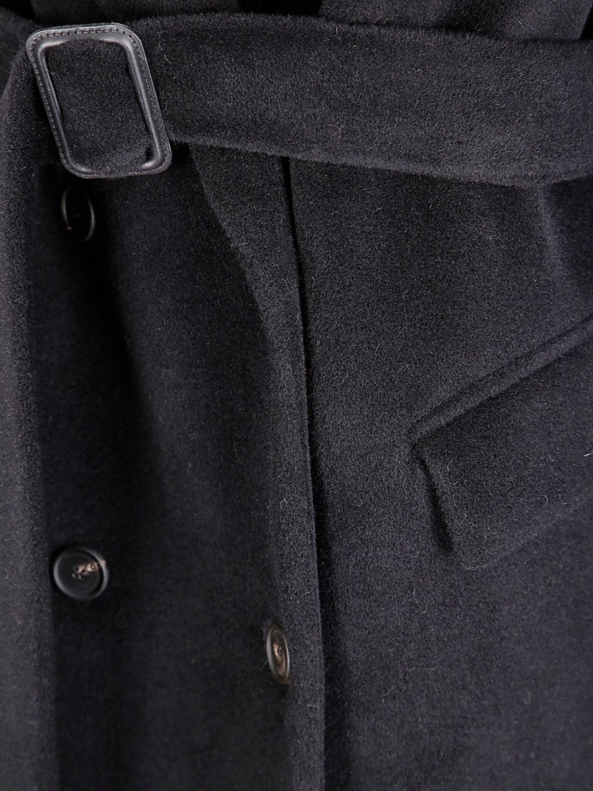 Black Double-breasted Coat 2