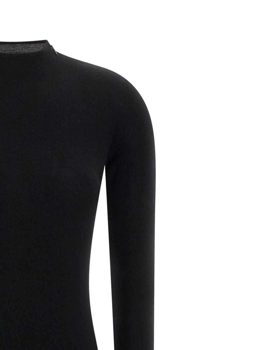 Black Wool And Silk Dress 3