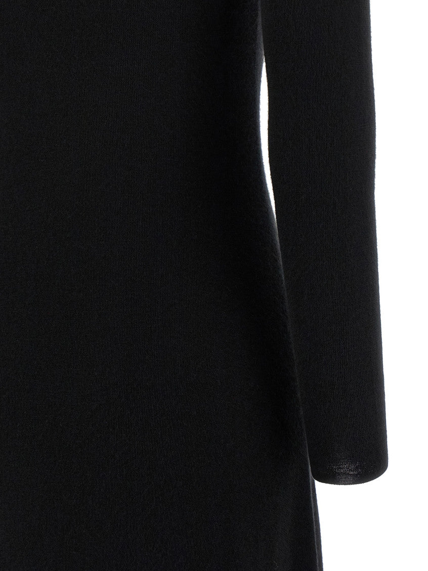 Black Wool And Silk Dress 4