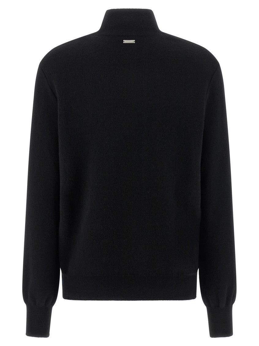 Black Floral insert sweater 2