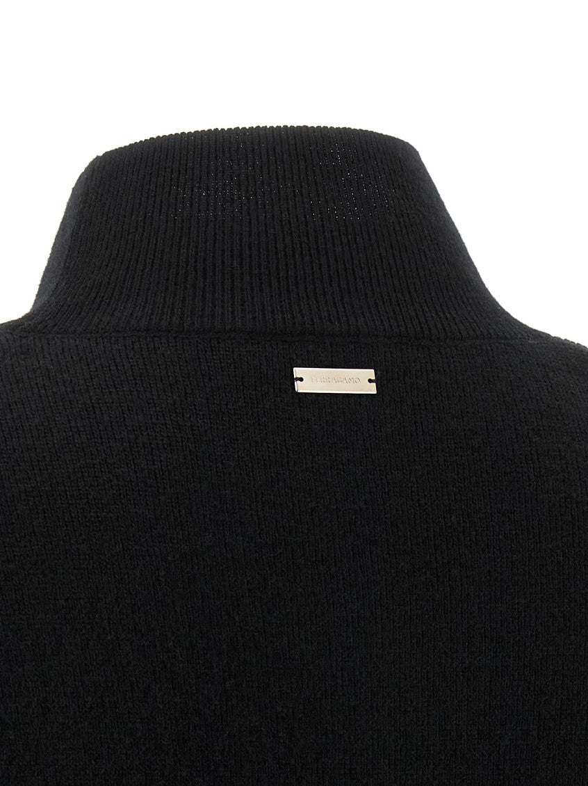 Black Floral insert sweater 4