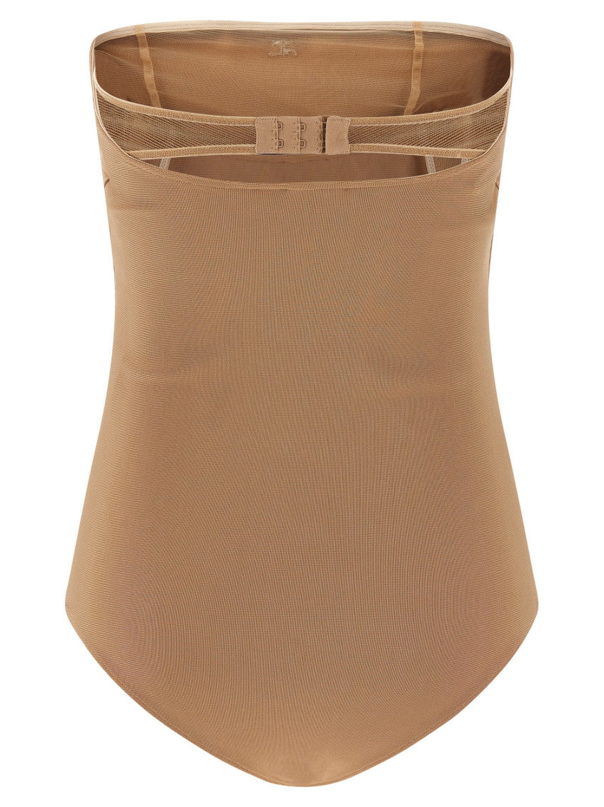 Beige Lingerie bustier bodysuit 2