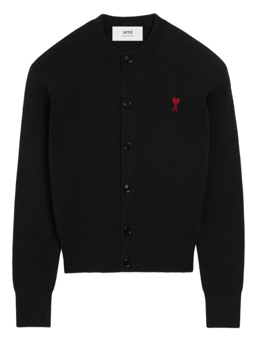 Black Wool Cardigan 1