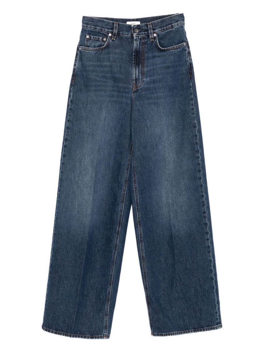 Dark Blue Wide Leg Jeans 1