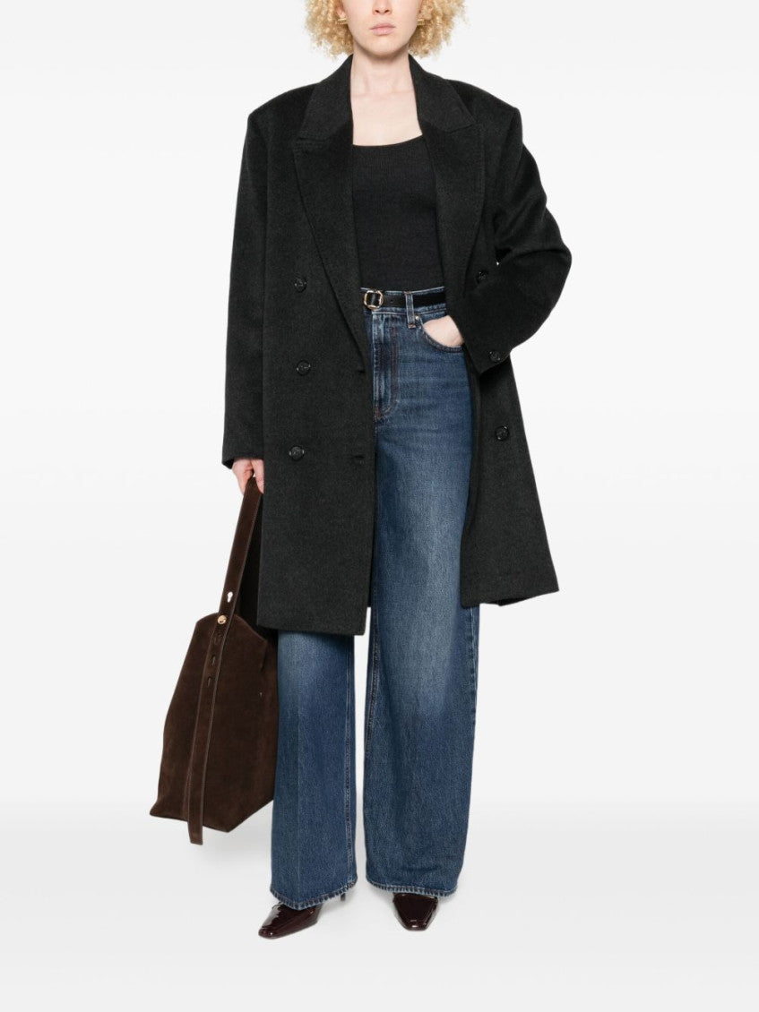 Dark Blue Wide Leg Jeans 5