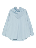 Blue Draped Cotton Shirt 1