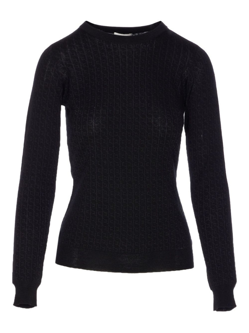 Black Crewneck Logo Sweater 1