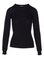 Black Crewneck Logo Sweater 1