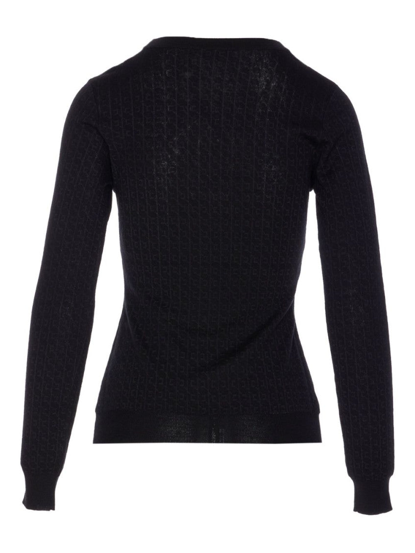 Black Crewneck Logo Sweater 4