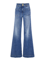 Blue Pull On Jeans 1