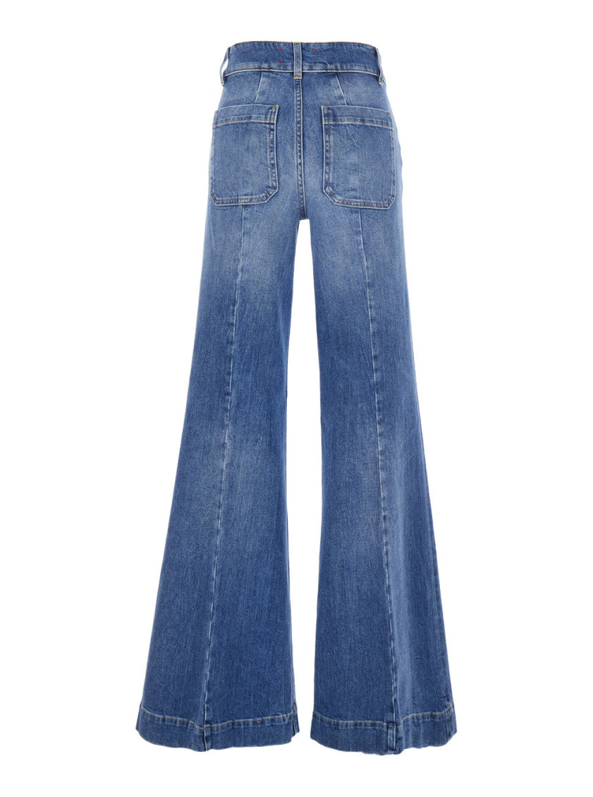 Blue Pull On Jeans 2