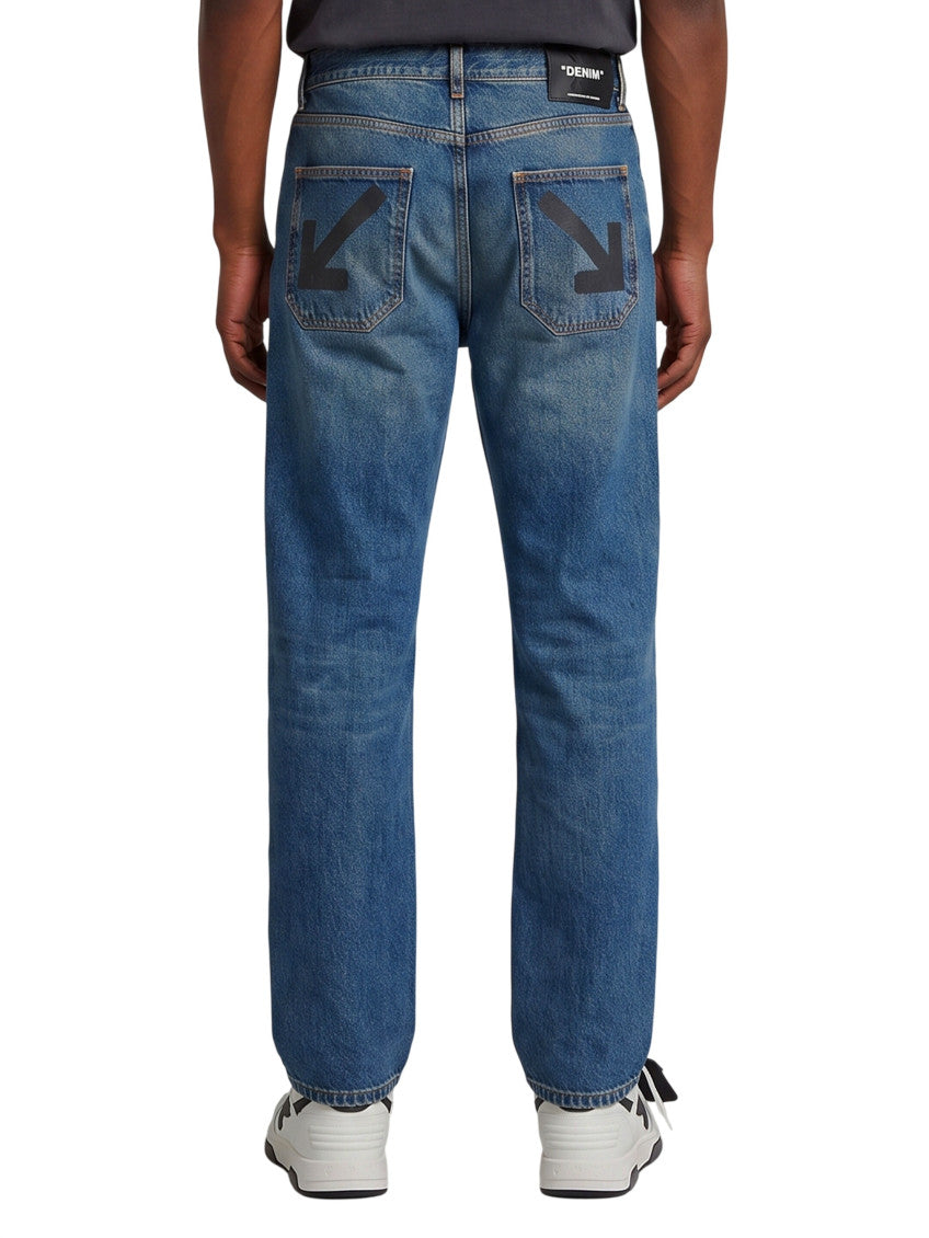 Blue Slim Mid Rise Jeans 3