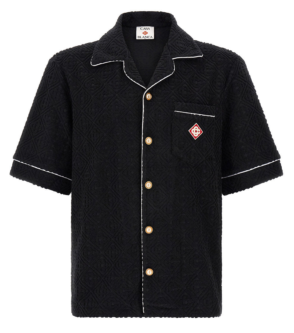 Black Relaxed Jacquard Shirt 1