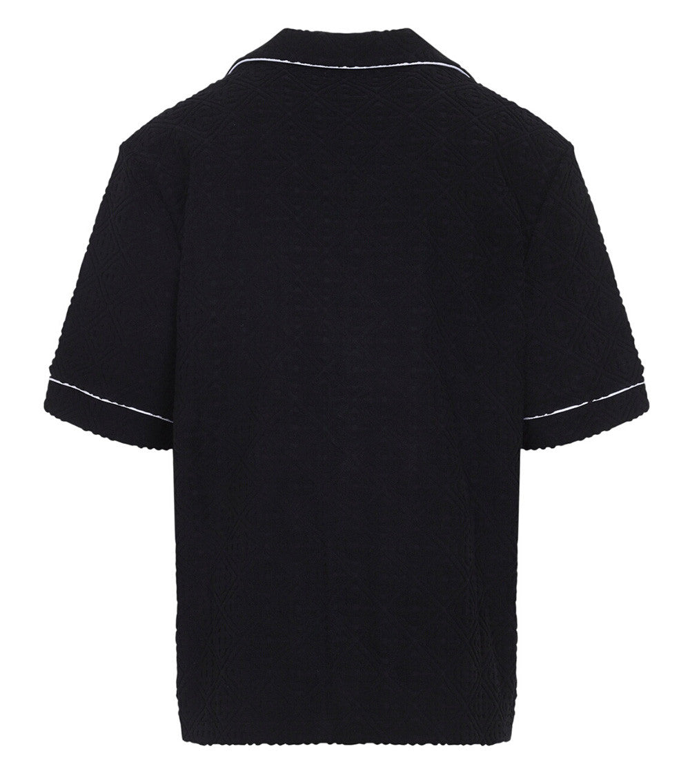 Black Relaxed Jacquard Shirt 2