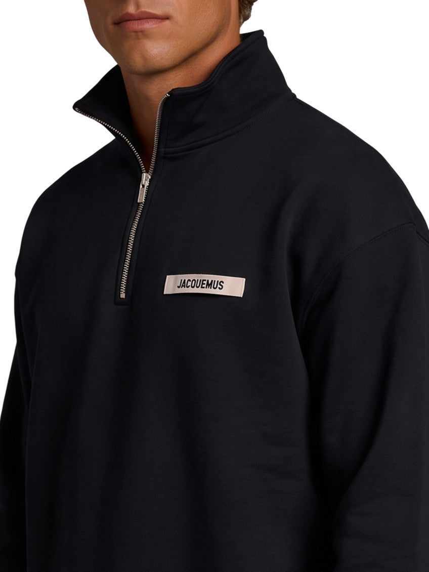 Black Half Zip Sweatshirt 3