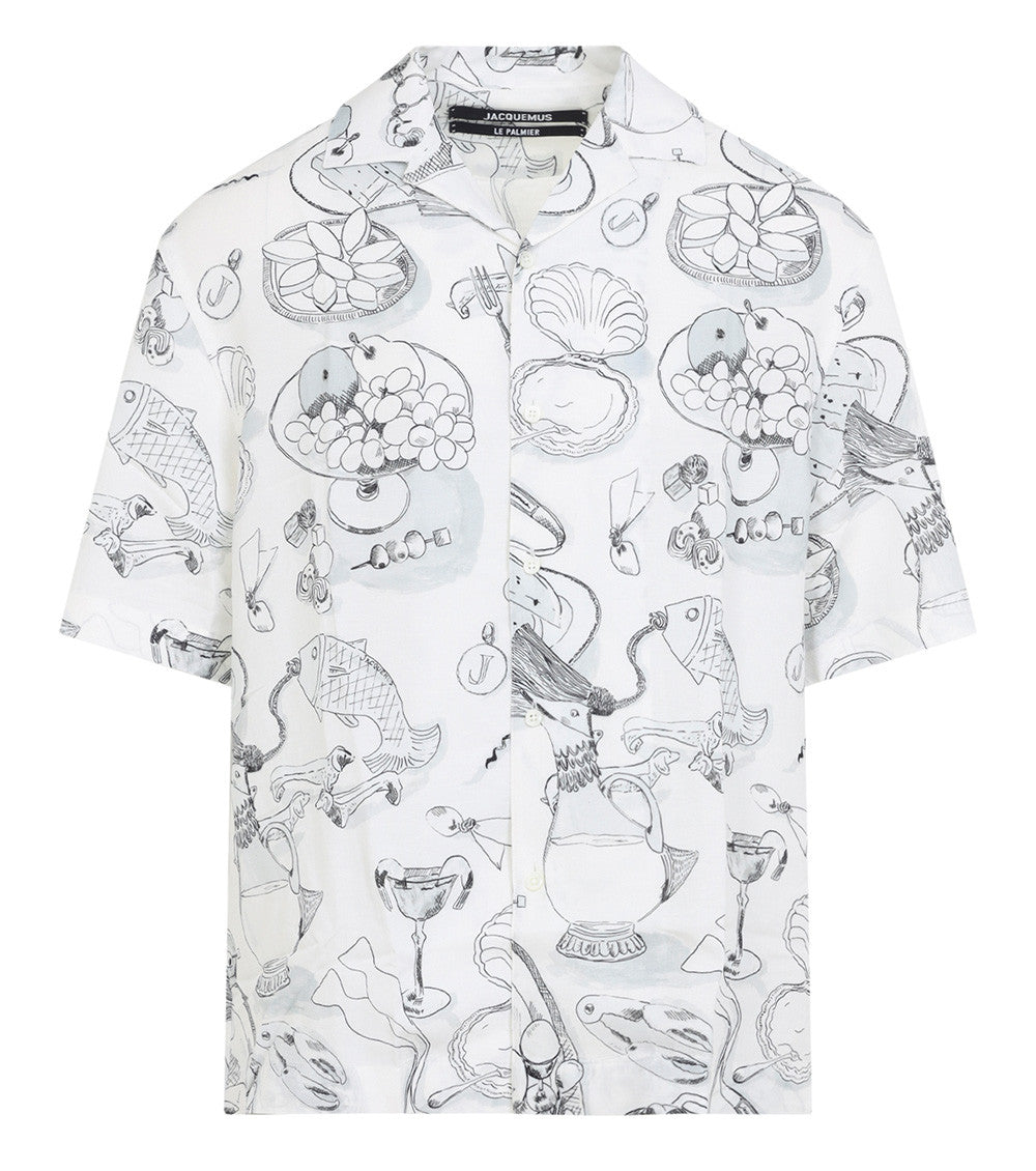 Off White Printed Shirt 1