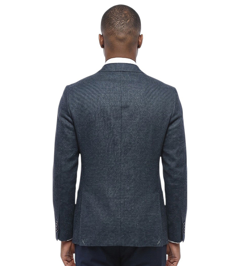 Blue Peaked Lapel Blazer 2