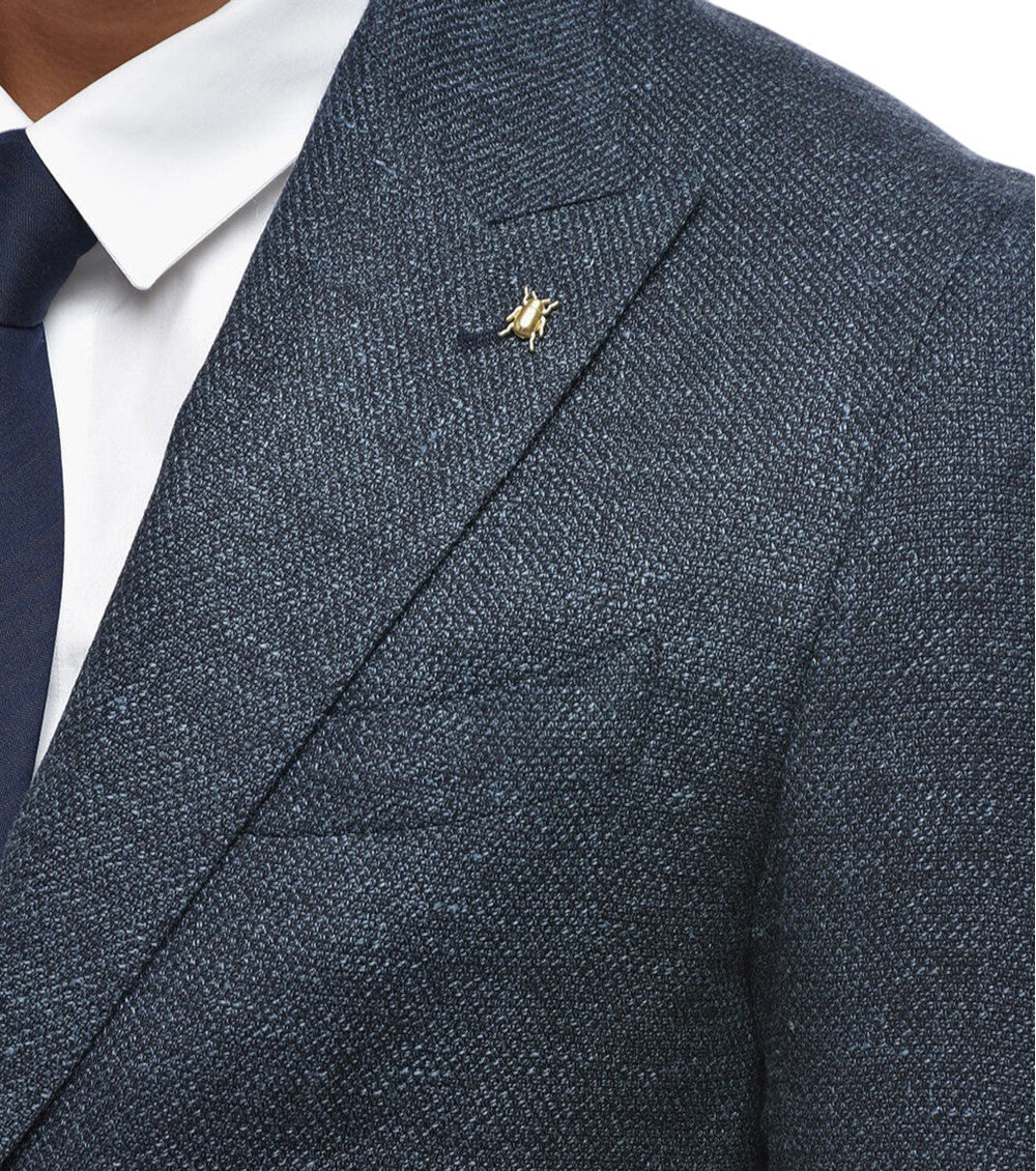 Blue Peaked Lapel Blazer 3