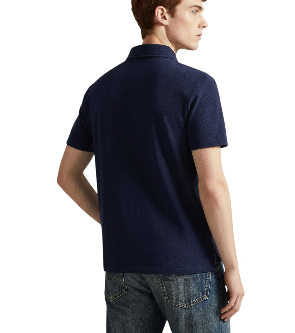 Navy Blue Shirt Collar Polo 3