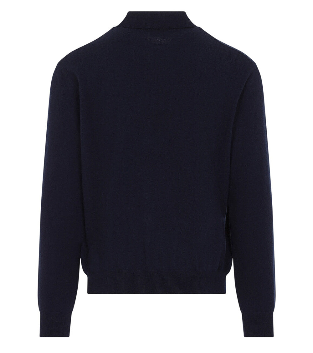 Dark Navy Polo Sweater 2