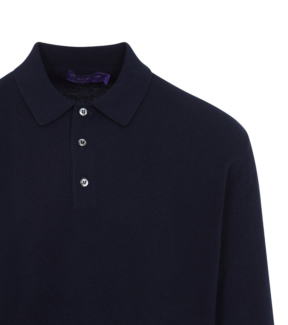 Dark Navy Polo Sweater 3