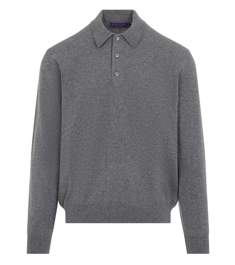 Grey Regular Polo Sweater 1