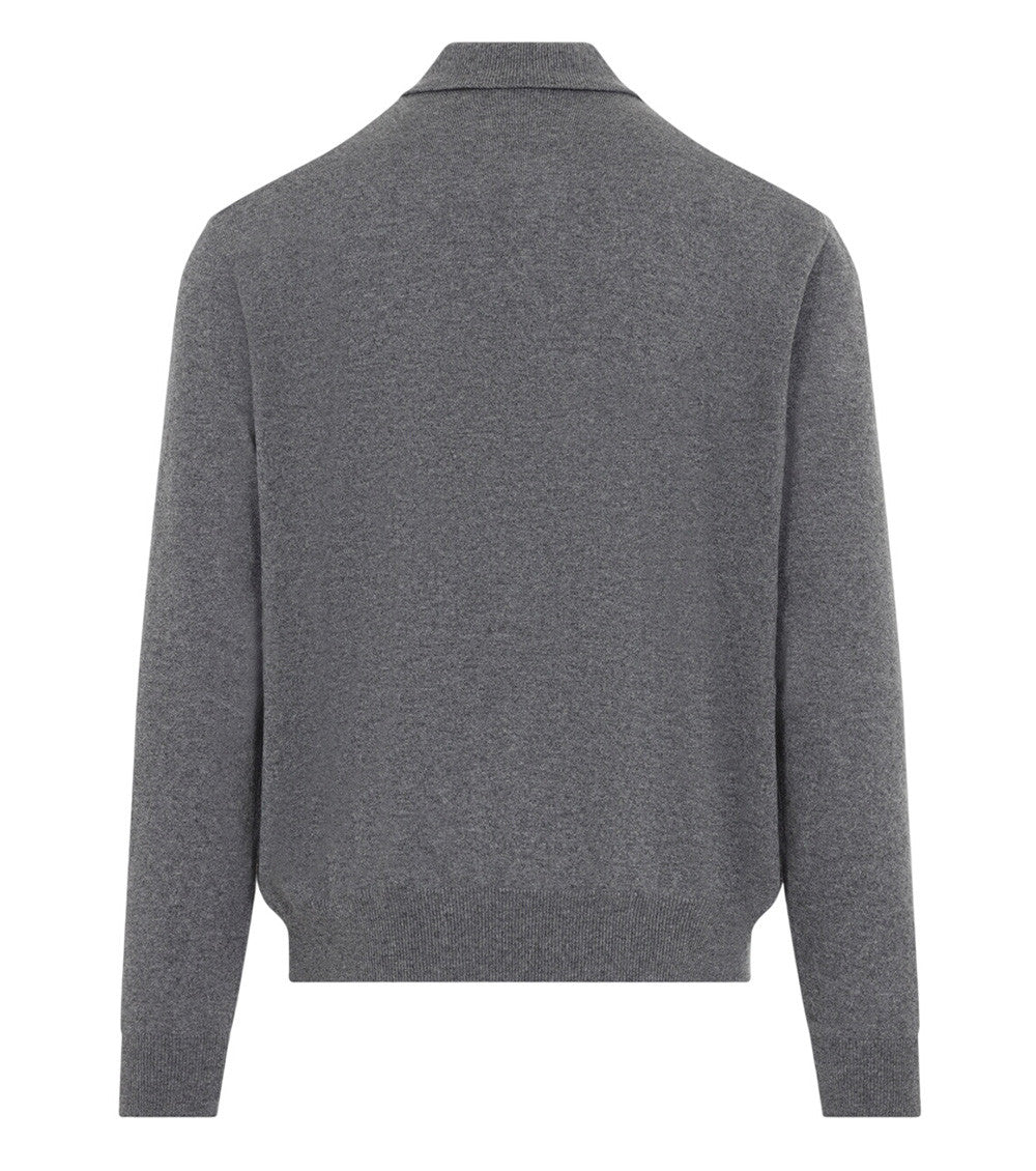 Grey Regular Polo Sweater 2