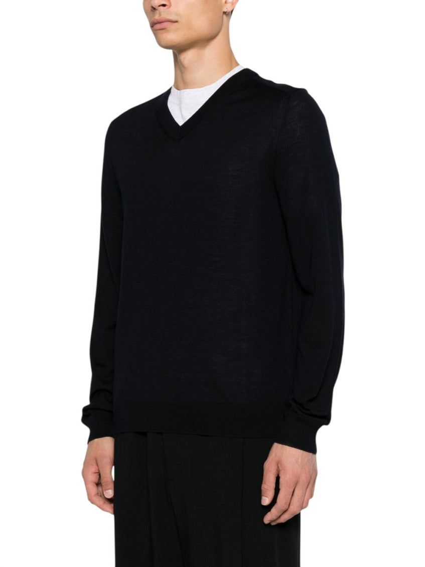 Dark Navy V Neck Sweater 2