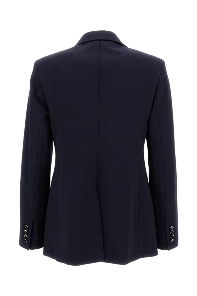 Dark Blue Notched Lapel Blazer 2