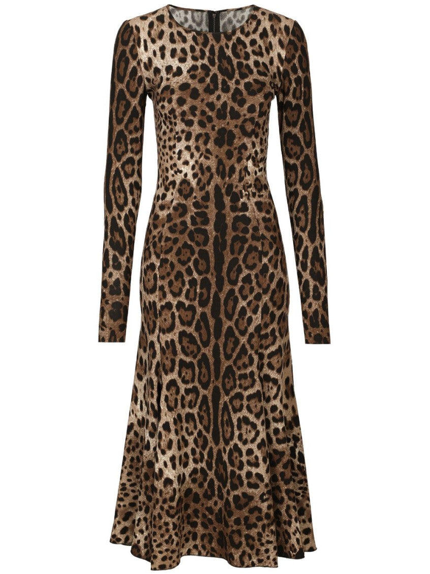 Leopard Animal Print Midi Dress 1