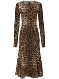 Leopard Animal Print Midi Dress 1
