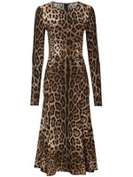 Leopard Animal Print Midi Dress 1