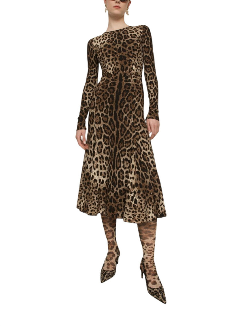 Leopard Animal Print Midi Dress 2