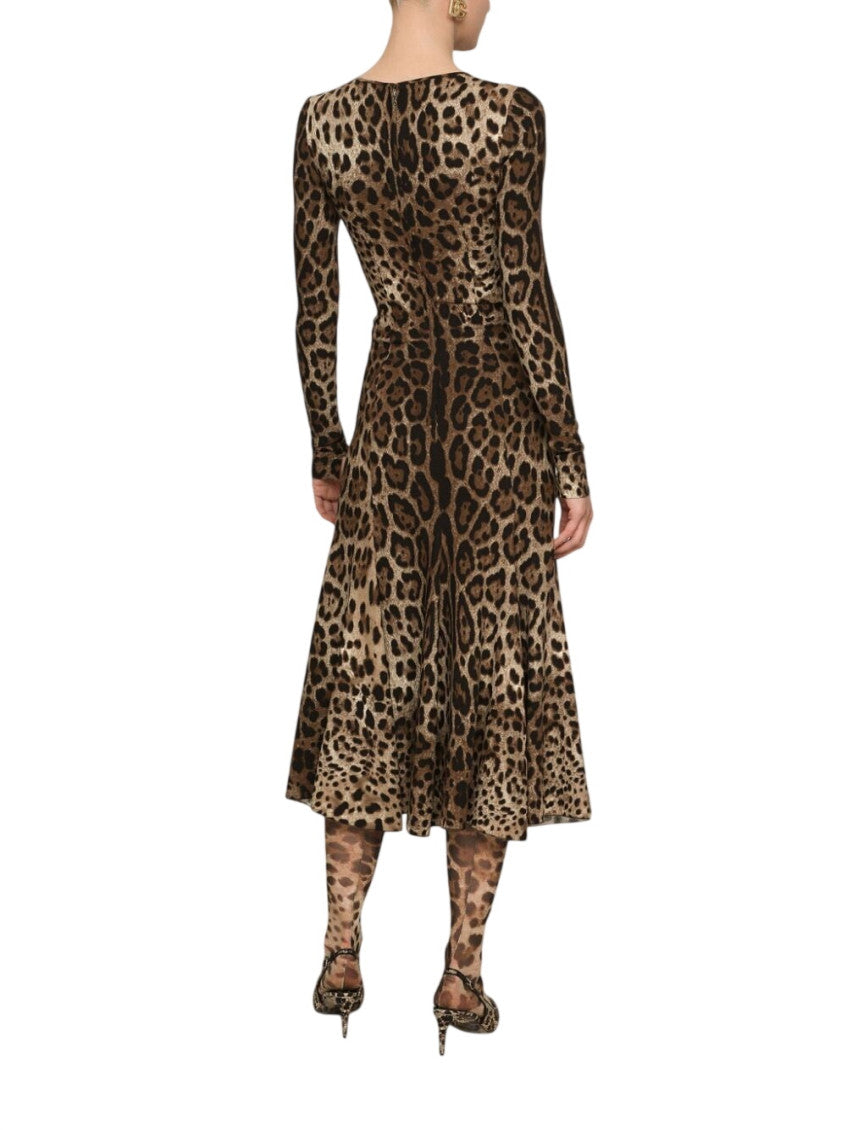 Leopard Animal Print Midi Dress 3