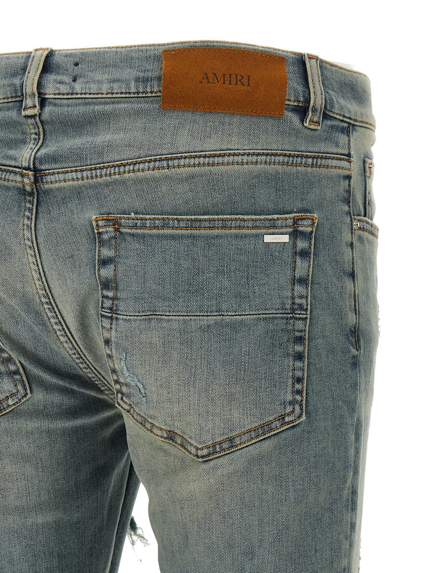 Blue Skinny Mid Rise Jeans 4