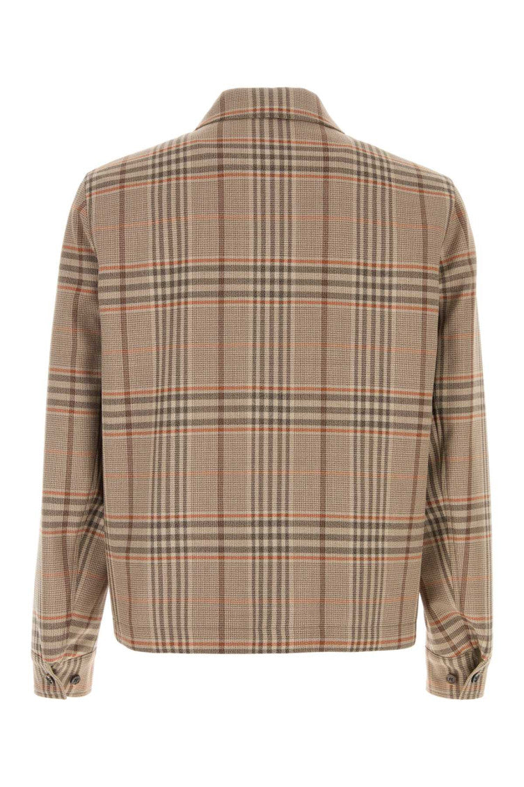 Beige Reversible Plaid Jacket 2