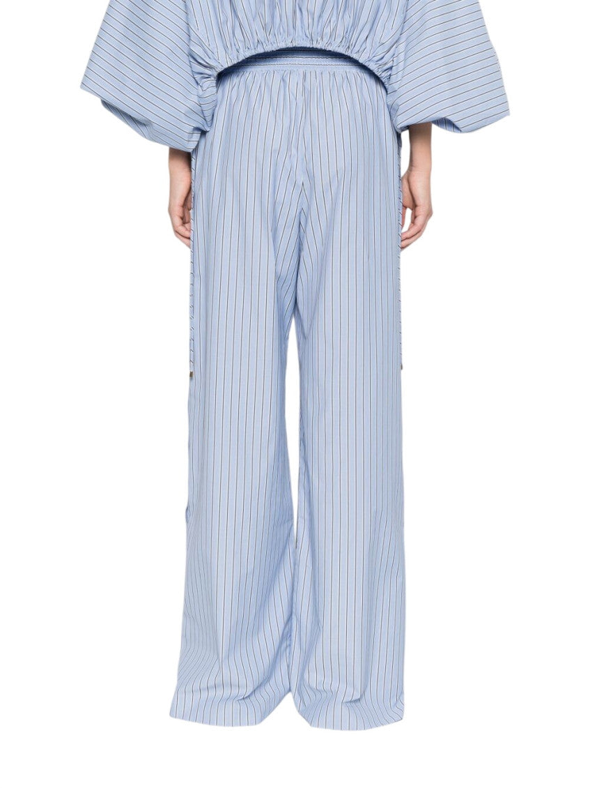 Sky Blue Stripes Drawstring Pant 3