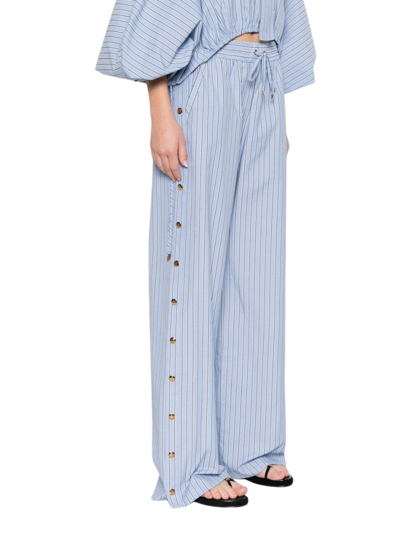 Sky Blue Stripes Drawstring Pant 5
