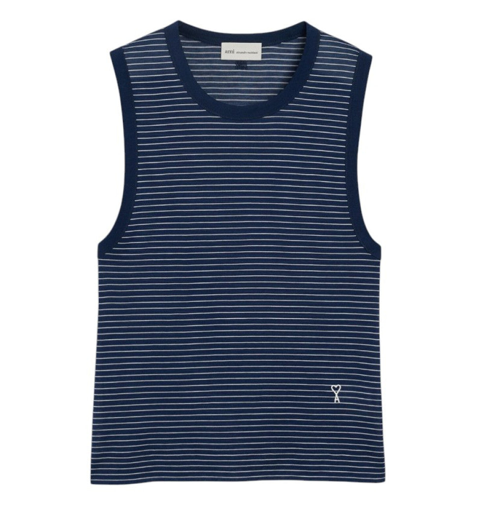 Blue Stripes Round Neck Top 1